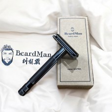 BeardMan Razor Alpha 刮鬍刀 不鏽鋼手柄 Barber Pole