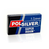 POLSILVER SUPER IRIDIUM 雙面安全刀片 (五片盒裝)
