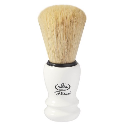 OMEGA S10108 S-Brush 刮鬍刷 合成纖維 (白)
