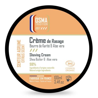 法國 OSMA 新款刮鬍皂 Citrus 柑橘 (可直接使用) 100ml